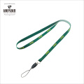 10mm grueso pantone verde correa de cuello cordones con anillo de metal, clip móvil
